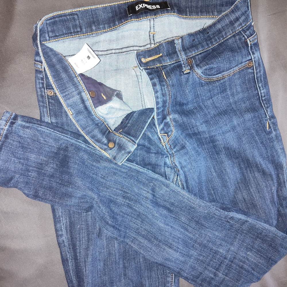 Express Women's Skinny Jeans - Blue